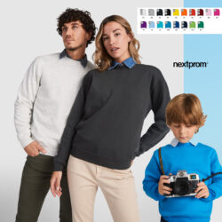 Sudaderas sin capucha de colores. Adultos y niños
