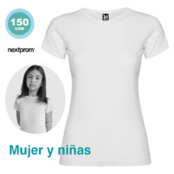 Camisetas blancas baratas mujer y niñas