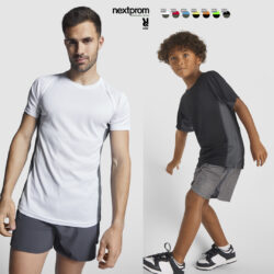 Camisetas deportivas bicolor adultos y niños