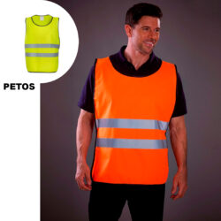 Petos flúor con cintas reflectantes