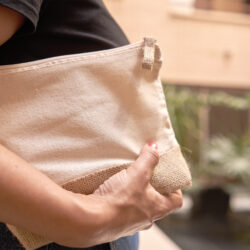 Neceser de algodón y yute