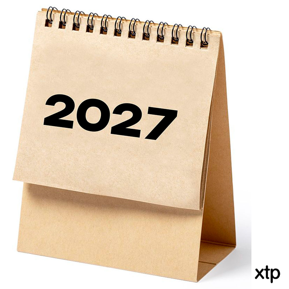 Calendarios sobremesa papel kraft año 2027