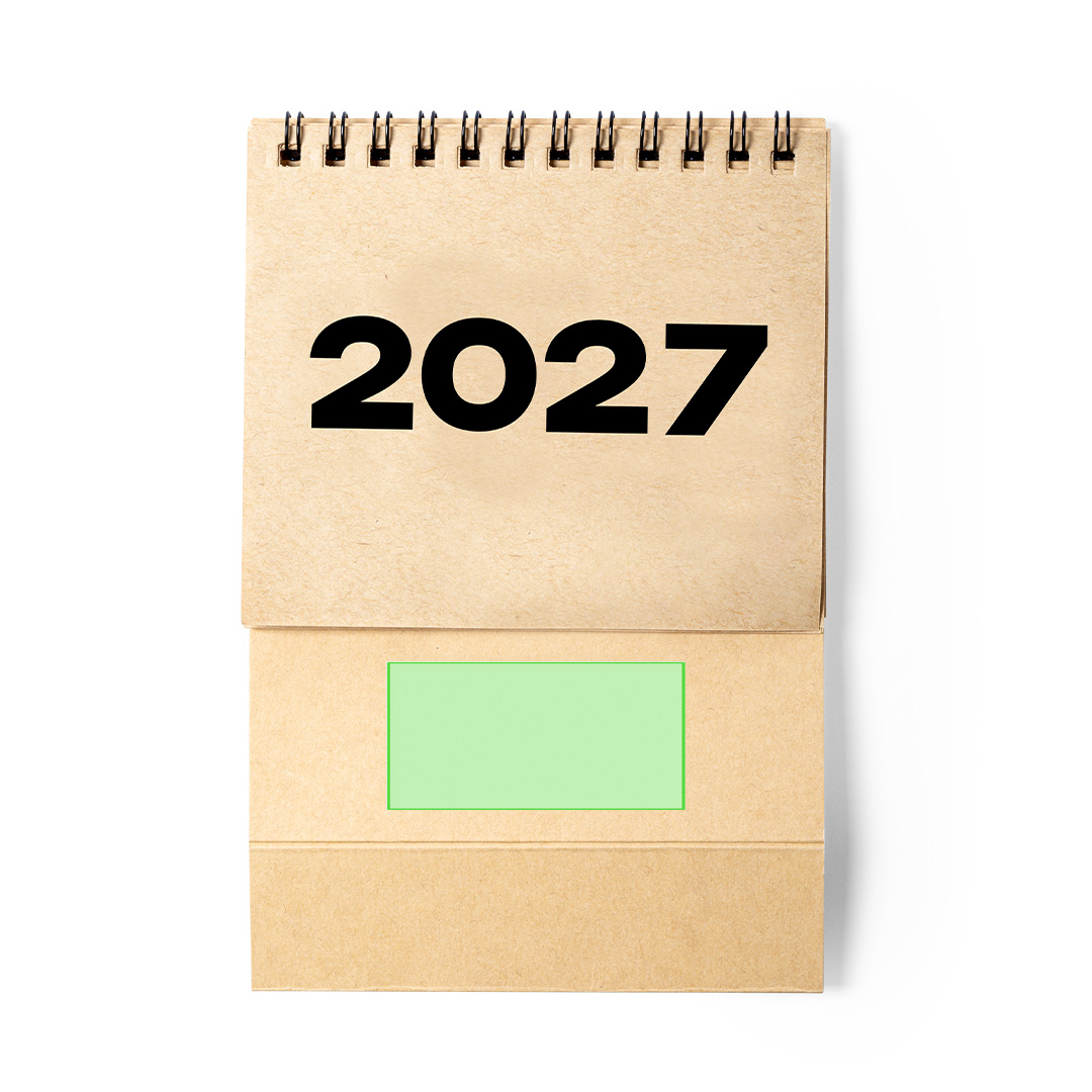 Calendarios 2027 papel kraft con logo