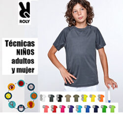 Camisetas transpirables en diferentes colores para niños