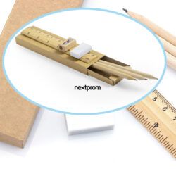 Lápices de madera con goma y sacapuntas