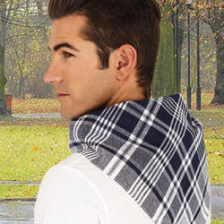 Pañuelos de cuadros blancos y azules