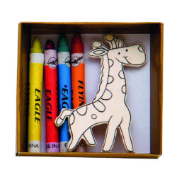 Imanes de madera con ceras para pintarlos