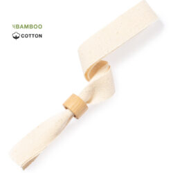 Pulseras algodón con cierre de bambú