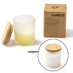 Velas con tapa de bambú