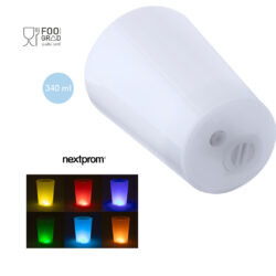 Vasos con luces led de colores