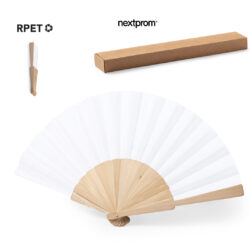 Abanicos blancos de madera
