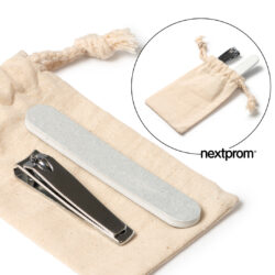 Set de manicura en bolsa de algodón