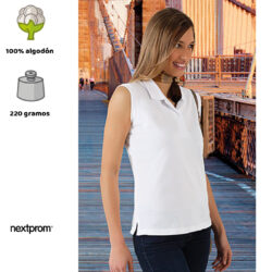 Polos blancos sin mangas mujer