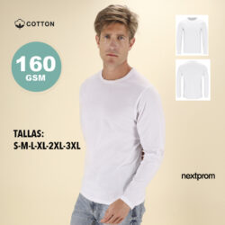 Camisetas blancas baratas manga larga