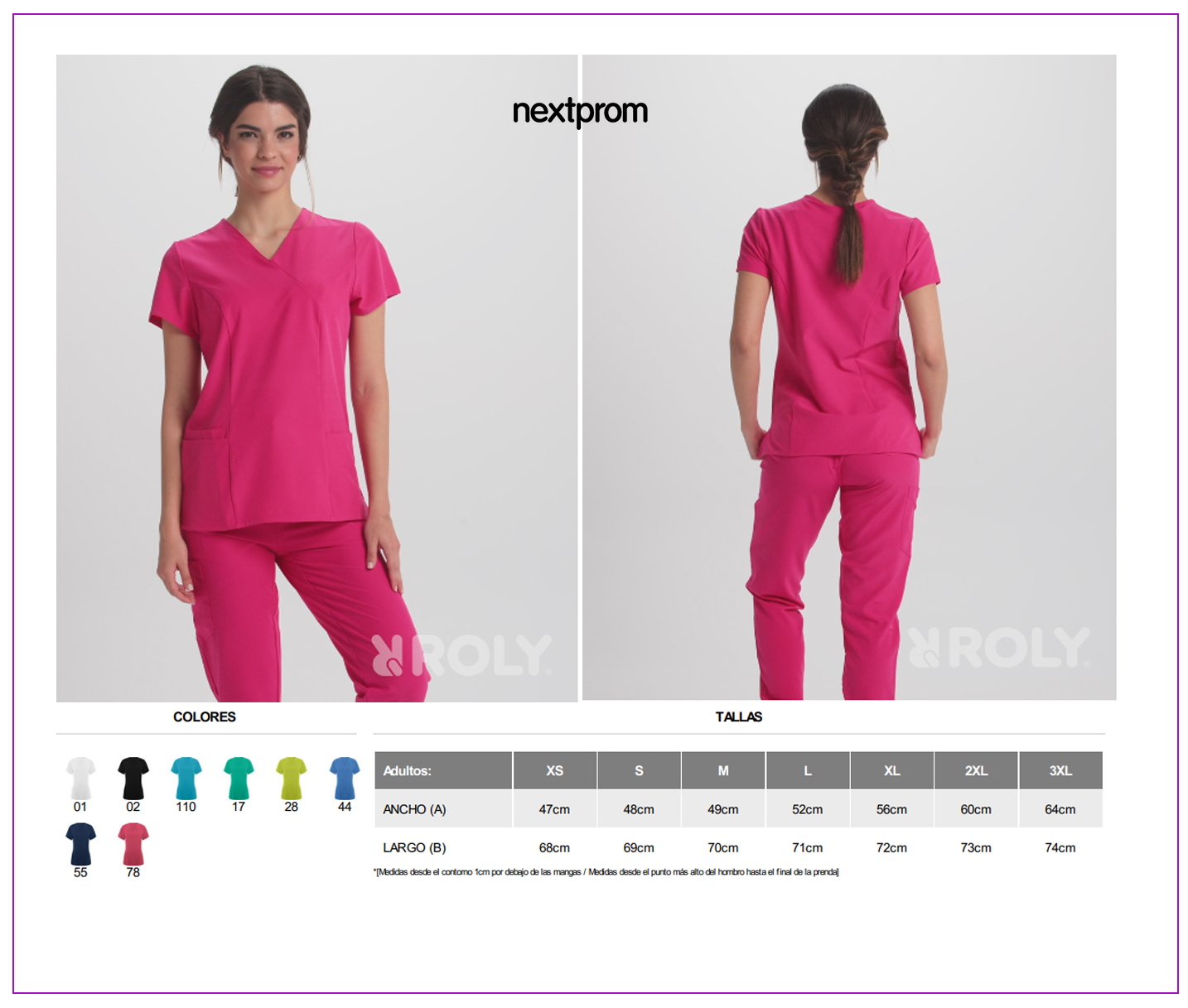 batas-cortas-de-colores-sanitarias-mujer