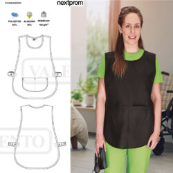 Batas negras para poner encima de la ropa