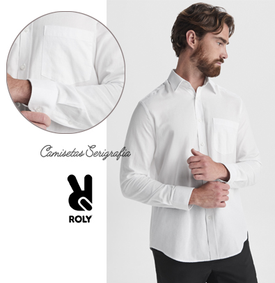 Camisas blancas con bolsillo marca Roly