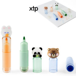 Set de 3 rotuladores para niños con muñequitos en las tapas